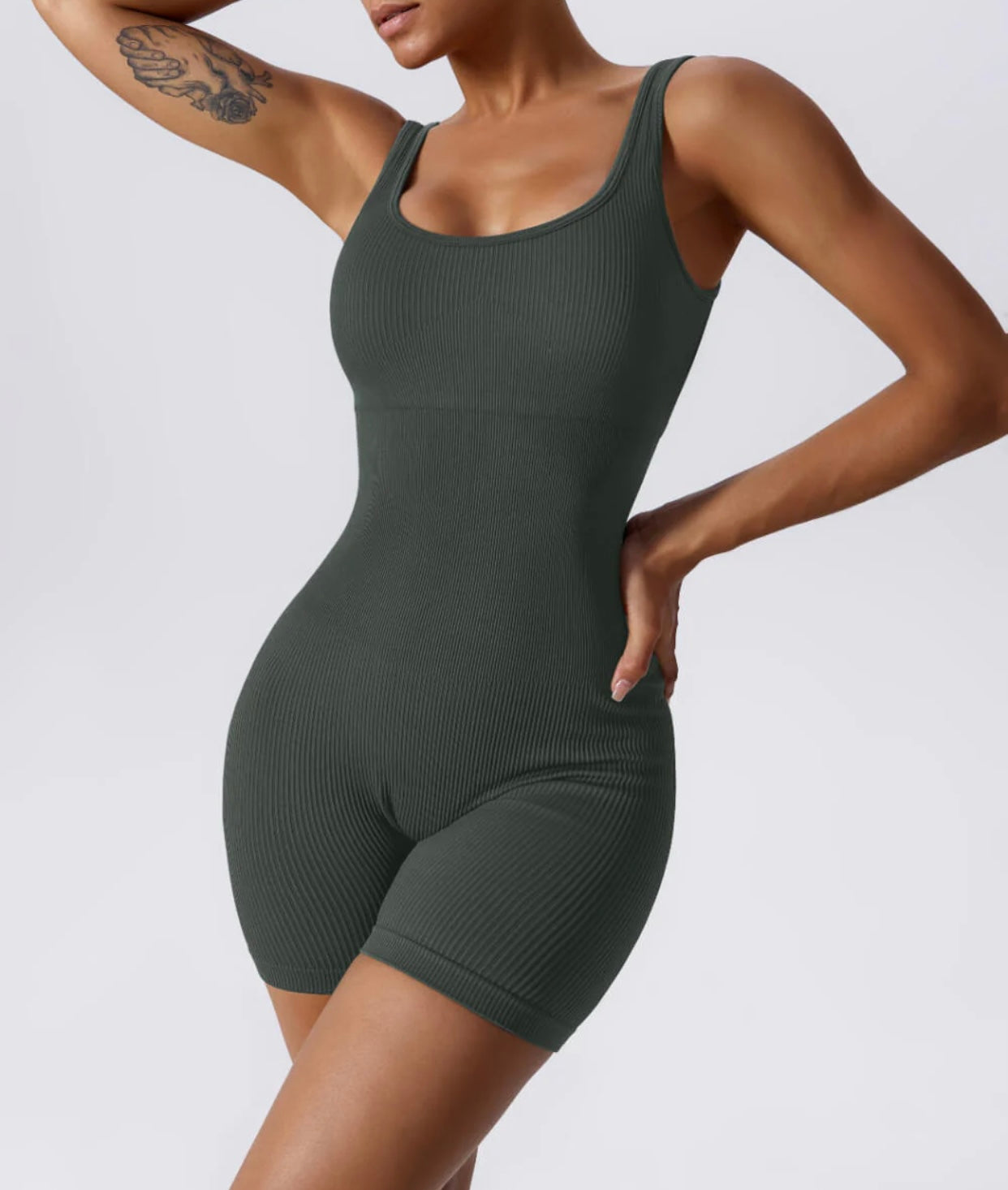 MOVEMENT - RIBBED ONE PIECE SHORT